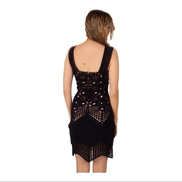 TACH CLOTHING FAUNA CROCHET DRESS - BLACK - Picture 4 of 14